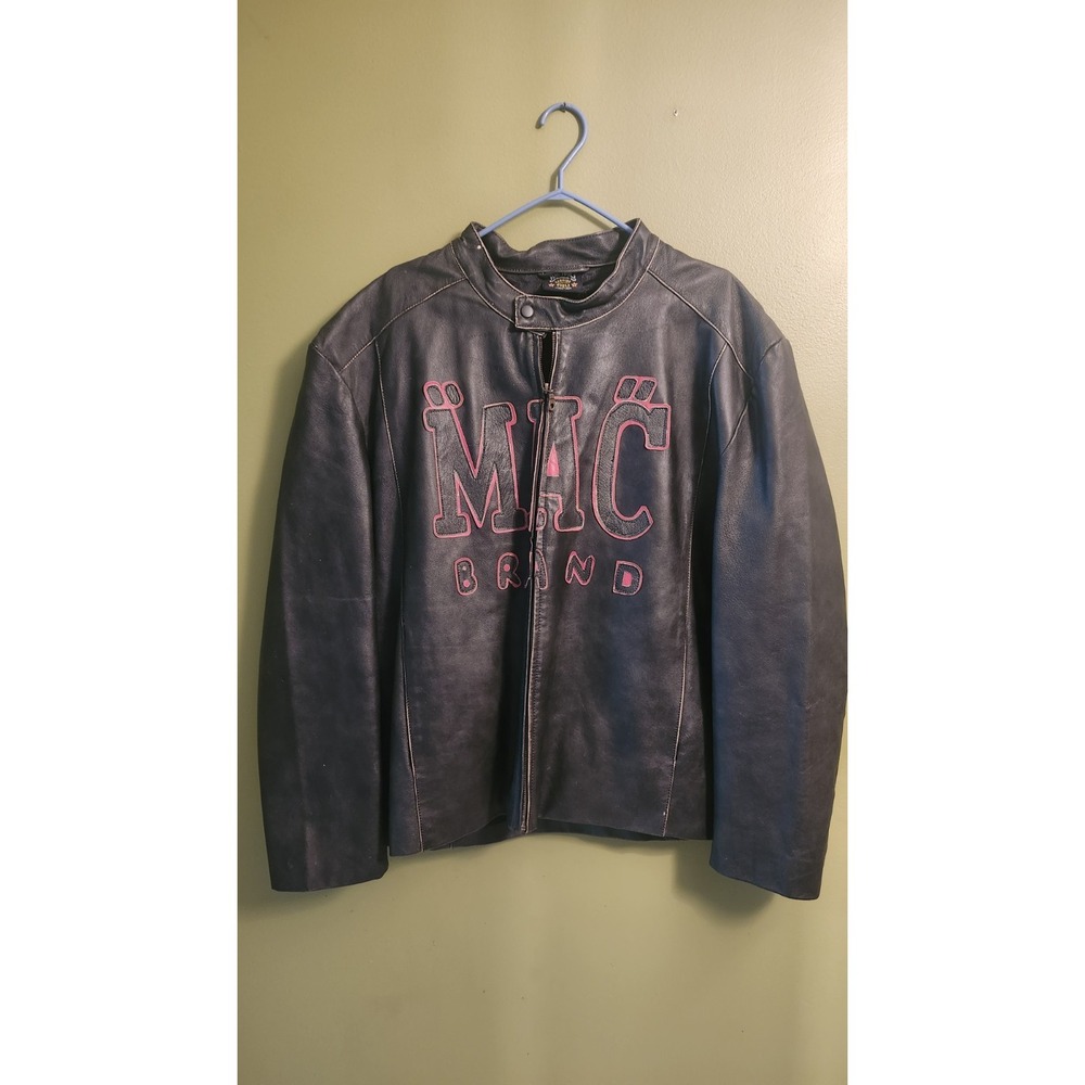 MAC Tools 100% Leather Polyester Lining Moto‎ Men's Jacket (XL) Black